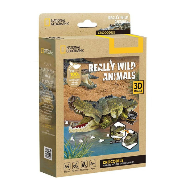 3D puzzle „Crocodil”, 54 elemente 3D puzzle „Crocodil”, 54 elemente
