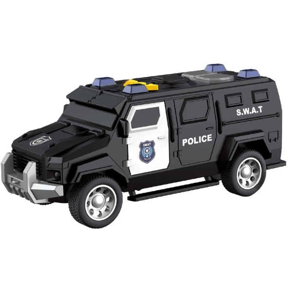1:32 Jeep de poliție cu fricțiune (lumini /sunete) 1:32 Jeep de poliție cu fricțiune (lumini /sunete)