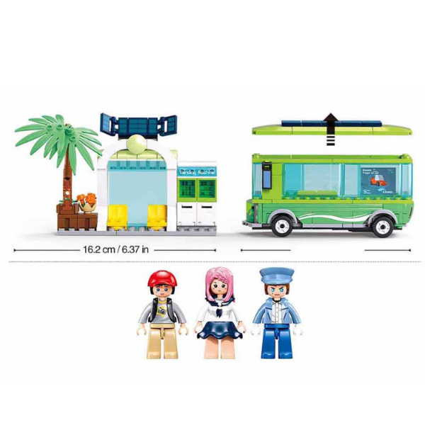 Set de construcție „Noul autobuz electric”, 239 elem. Set de construcție „Noul autobuz electric”, 239 elem.