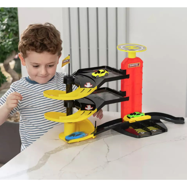 Set de joacă: „Garaj cu 2 mașinuțe și elicopter” Teamsterz Set de joacă: „Garaj cu 2 mașinuțe și elicopter” Teamsterz