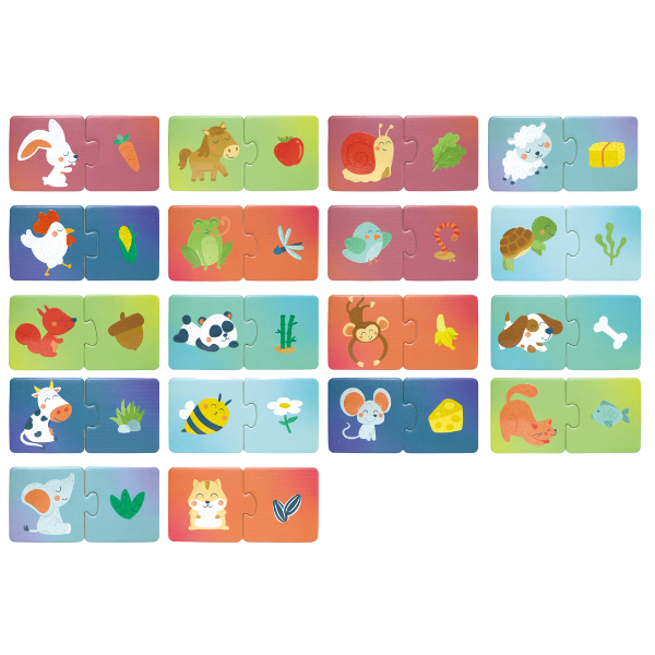 Puzzle joc „Potrivește perechea – Ora gustării animalelor” Puzzle joc „Potrivește perechea – Ora gustării animalelor”