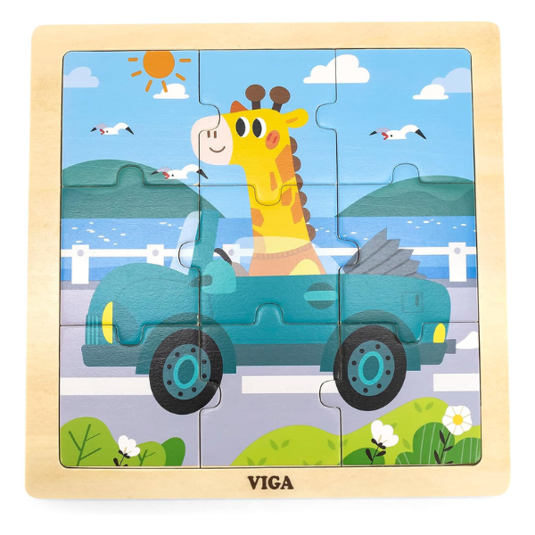 Puzzle din lemn „Automobilul”, 9 elem. Puzzle din lemn „Automobilul”, 9 elem.