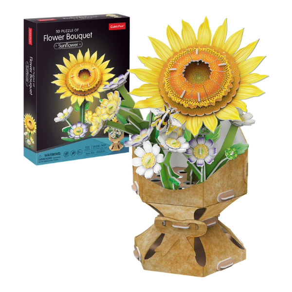 3D puzzle “Buchet de floarea-soarelui”, 102 elemente 3D puzzle “Buchet de floarea-soarelui”, 102 elemente