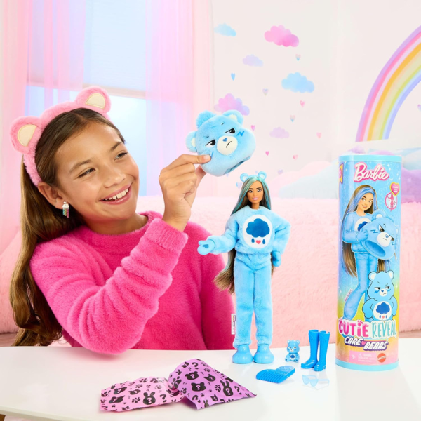 Păpușa Barbie Cutie Reveal „Barbie în costum de pluș de ursuleț” Păpușa Barbie Cutie Reveal „Barbie în costum de pluș de ursuleț”