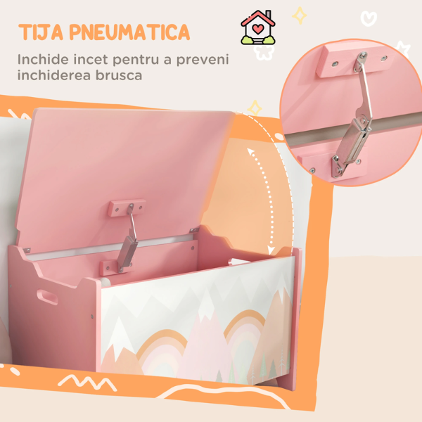 Băncuță cu spațiu de depozitare „Pink Forest”, U-Grow Băncuță cu spațiu de depozitare „Pink Forest”, U-Grow