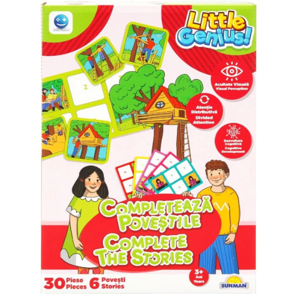 Joc de logică ”Completează poveștile”, (ro), roșu-verde Joc de logică ”Completează poveștile”, (ro), roșu-verde