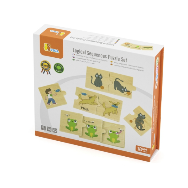 Joc logic de puzzle „Acțiunile animalelor” 24 elem. Joc logic de puzzle „Acțiunile animalelor” 24 elem.