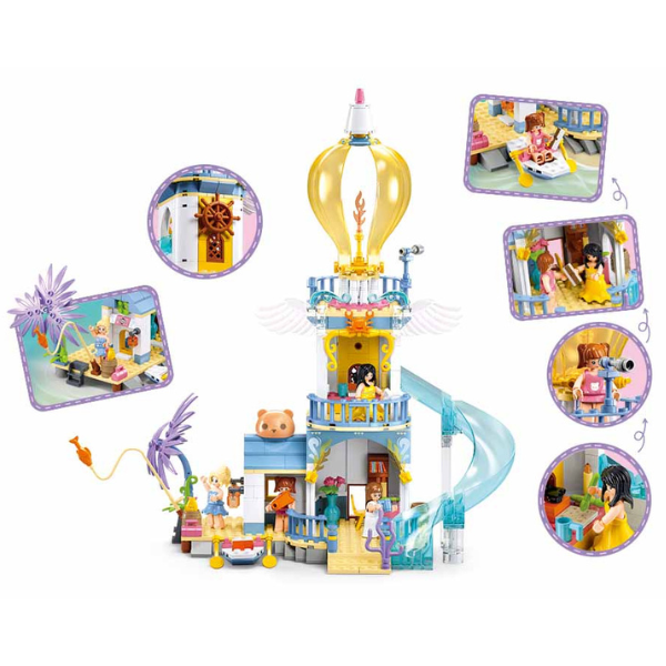 Set de construcție ”Castel cu tobogan”, 404 elem. Set de construcție ”Castel cu tobogan”, 404 elem.