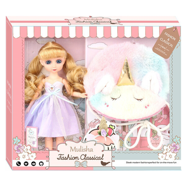 Игровой набор: кукла Мулиша и сумочка для ребенка Игровой набор: кукла Мулиша и сумочка для ребенка