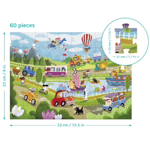 Joc de dezvoltare-puzzle „Vara în sat”, seria Wimmelpuzzle, 60 elem. Joc de dezvoltare-puzzle „Vara în sat”, seria Wimmelpuzzle, 60 elem.