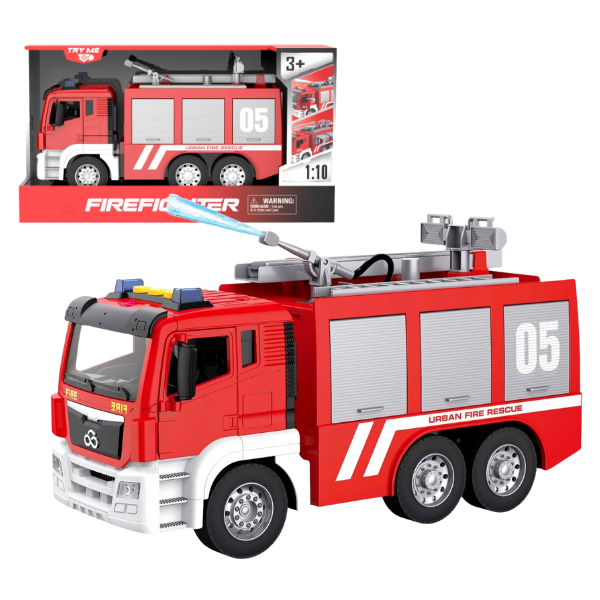 1:10 Пожарная Машина c инерцией (свет / звук) 1:10 Пожарная Машина c инерцией (свет / звук)