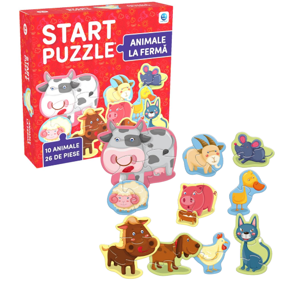 Puzzle „Animale la fermă”, (ro), Smile Games Puzzle „Animale la fermă”, (ro), Smile Games