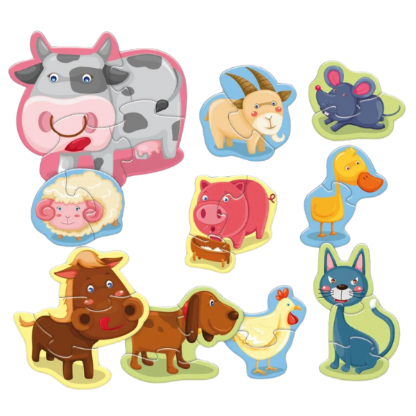 Puzzle „Animale la fermă”, (ro), Smile Games Puzzle „Animale la fermă”, (ro), Smile Games