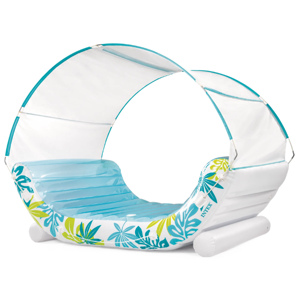 INTEX Plută-saltea gonflabilă „Tropical Lounge” cu baldachin 224x150x165cm, până la 200kg INTEX Plută-saltea gonflabilă „Tropical Lounge” cu baldachin 224x150x165cm, până la 200kg