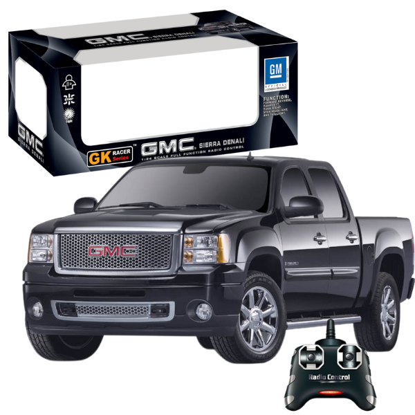 GMC Sierra Denali 1:24 cu telecomandă, 3 culori GMC Sierra Denali 1:24 cu telecomandă, 3 culori