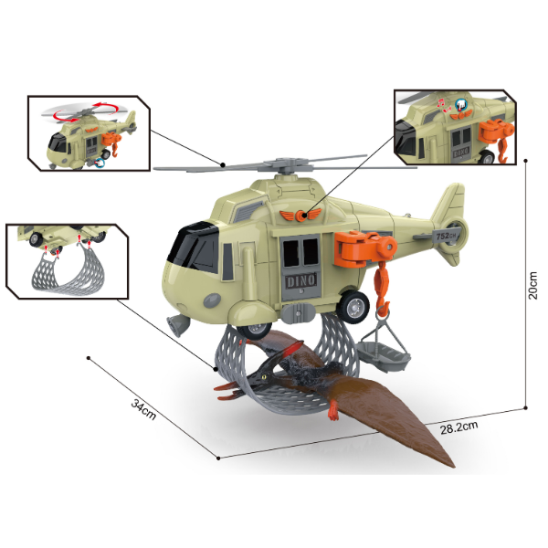 1:16 Elicopter cu dinozaur (lumini /sunete) 1:16 Elicopter cu dinozaur (lumini /sunete)