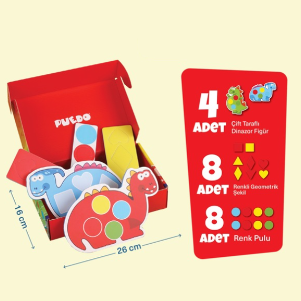 Joc educativ „Dinozauri colorați”, 20 elem. Joc educativ „Dinozauri colorați”, 20 elem.
