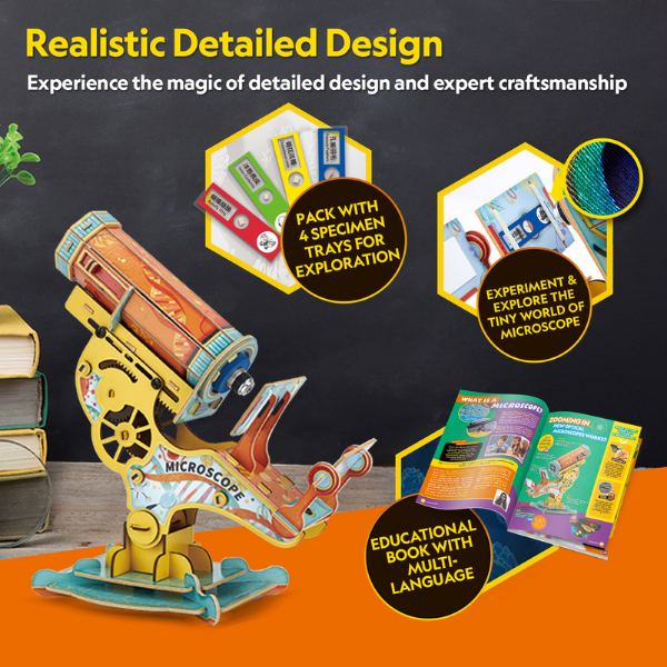 STEM Series 3D-пазл «Микроскоп» — изучаем биологию STEM Series 3D-пазл «Микроскоп» — изучаем биологию