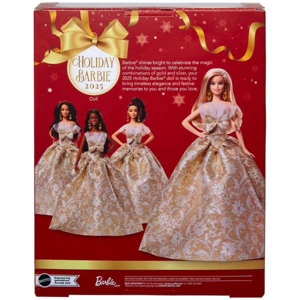 Коллекционная кукла Barbie Holiday 2025, блондинка Коллекционная кукла Barbie Holiday 2025, блондинка