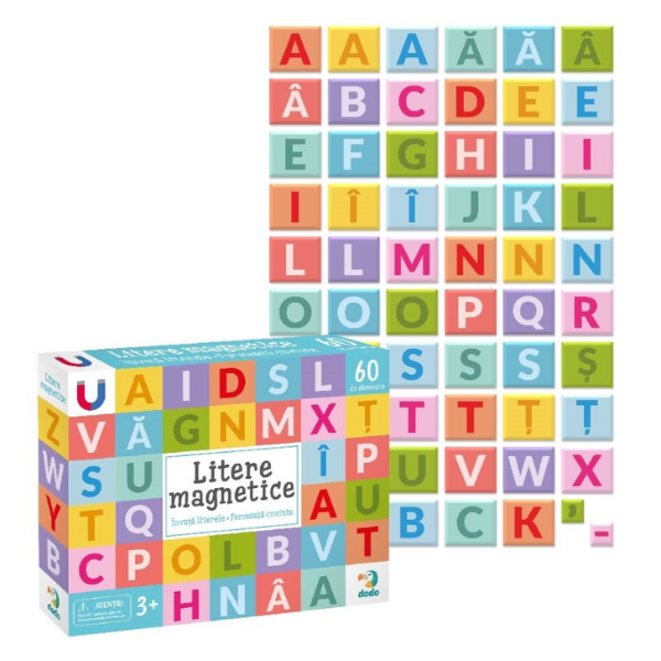 Joc magnetic „Alfabet”, 60 el. (ro)