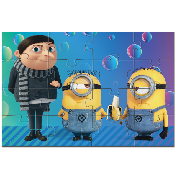 Puzzle magnetic „Copilaria lui Gru”, seria Minions, 16 elem. Puzzle magnetic „Copilaria lui Gru”, seria Minions, 16 elem.