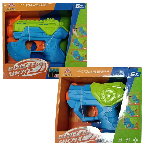 Mini-blaster cu 3 gloanțe fine, 2 culori Mini-blaster cu 3 gloanțe fine, 2 culori