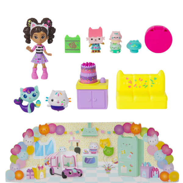 Set de figurine: Cadou aniversar Brioșel, seria „Gabby’s Dollhouse” Set de figurine: Cadou aniversar Brioșel, seria „Gabby’s Dollhouse”