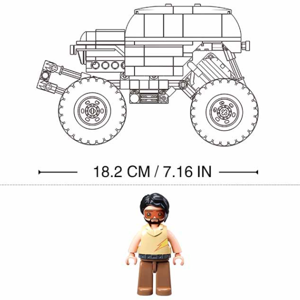 Set de construcție „Monster Truck verde-mov”, cu inerție, 252 elem. Set de construcție „Monster Truck verde-mov”, cu inerție, 252 elem.