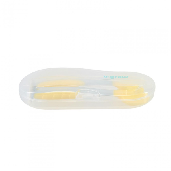 Set lingurita si furculita U-Grow, galben Set lingurita si furculita U-Grow, galben