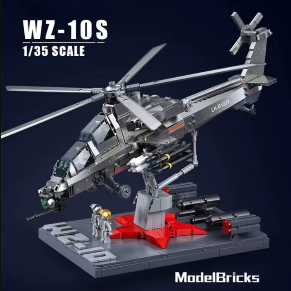 Set de construcție „Elicopter militar”, scara 1:35, 914 elem. Set de construcție „Elicopter militar”, scara 1:35, 914 elem.