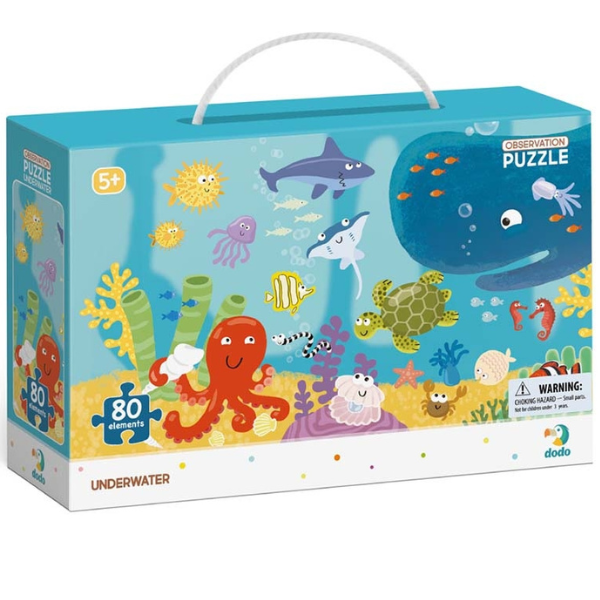 Puzzle „Sub apă”, seria Puzzle de observație, 80 elem. Puzzle „Sub apă”, seria Puzzle de observație, 80 elem.