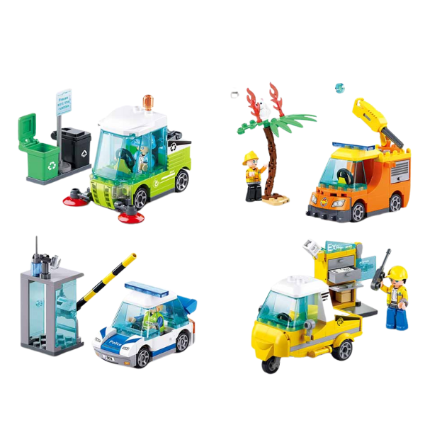 Set de construcție „Mini-mașinuță „, 4 modele, de la 51 pînă la 100 elem. Set de construcție „Mini-mașinuță „, 4 modele, de la 51 pînă la 100 elem.