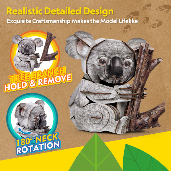 3D puzzle „Koala”, 60 elemente 3D puzzle „Koala”, 60 elemente