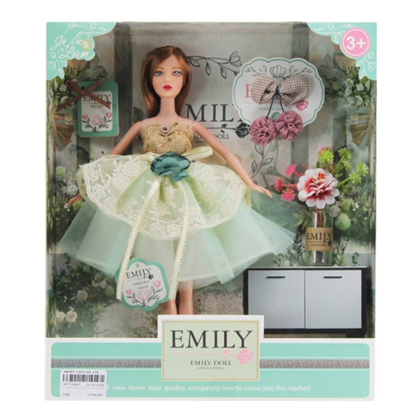 Păpușa Emily cu agrafă și accesorii Păpușa Emily cu agrafă și accesorii