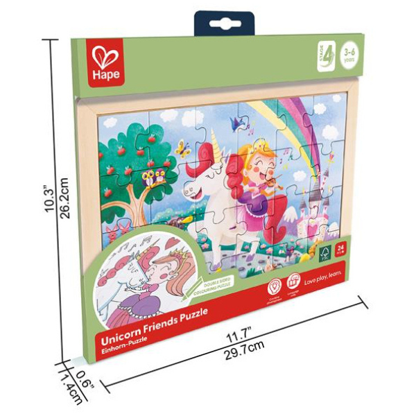 Puzzle 2 în 1 „Unicorn și prieteni” Puzzle 2 în 1 „Unicorn și prieteni”