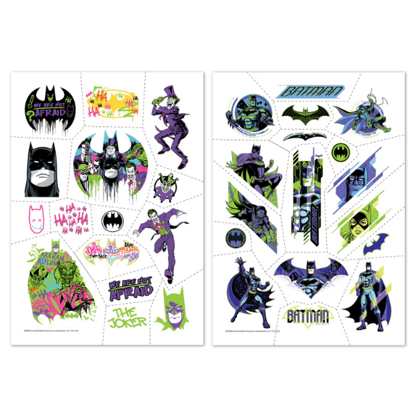 Set de tatuaje temporare pentru copii „Batman: Echipă”, luminează în întuneric Set de tatuaje temporare pentru copii „Batman: Echipă”, luminează în întuneric