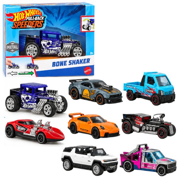 Mașina Hot Wheels de inerție „Pull-Back Speeders” (as.)