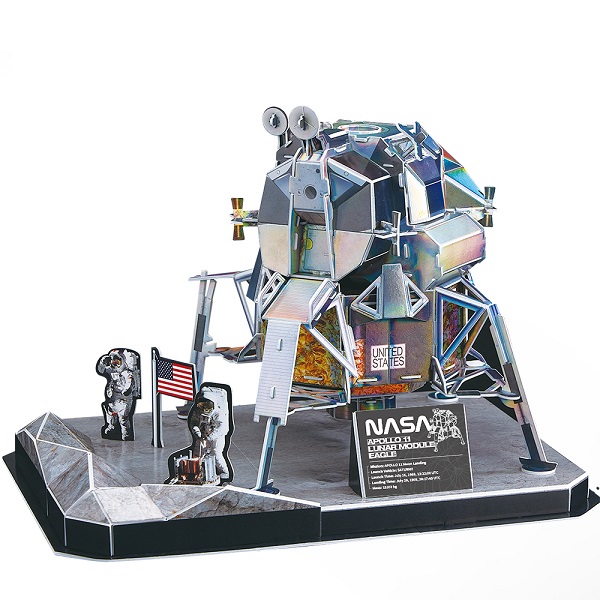 3D puzzle Modulul lunar „Eagle” al navei spațiale Apollo-11, 93 elemente 3D puzzle Modulul lunar „Eagle” al navei spațiale Apollo-11, 93 elemente