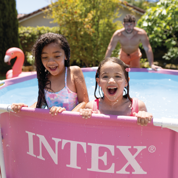 INTEX Бассейн Metal Frame Pink 244х76см, 2843Л, металлический каркас INTEX Бассейн Metal Frame Pink 244х76см, 2843Л, металлический каркас