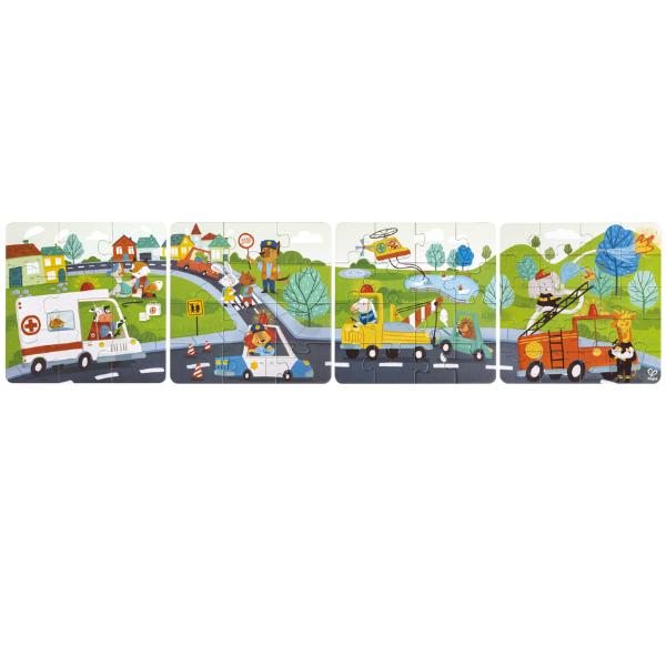 Set puzzle 4 în 1 „Operațiunea de salvare” Set puzzle 4 în 1 „Operațiunea de salvare”