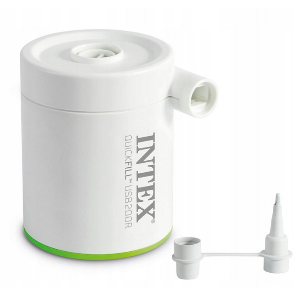 INTEX Насос электрический «QuickFill USB200R» USB 5В, 2А, перезаряжаемый, пауэрбанк, 2 насадки INTEX Насос электрический «QuickFill USB200R» USB 5В, 2А, перезаряжаемый, пауэрбанк, 2 насадки