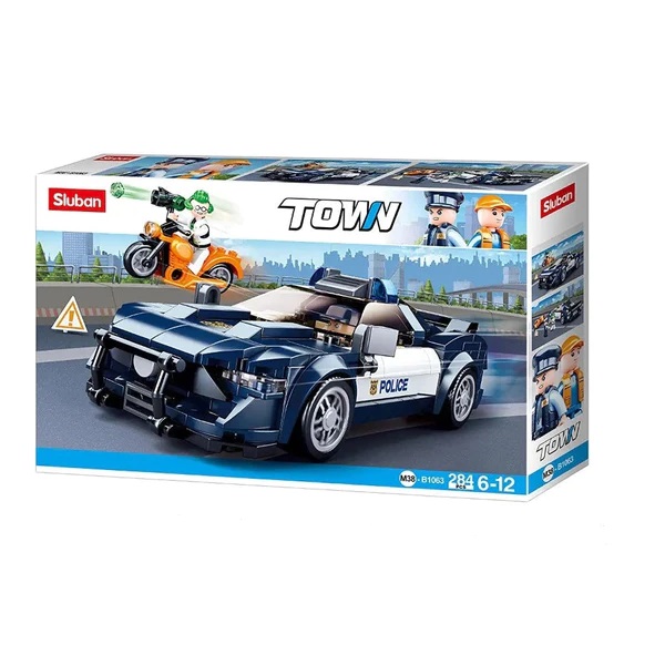 Set de construcție ”Mașină de poliție”, 284 elem. Set de construcție ”Mașină de poliție”, 284 elem.
