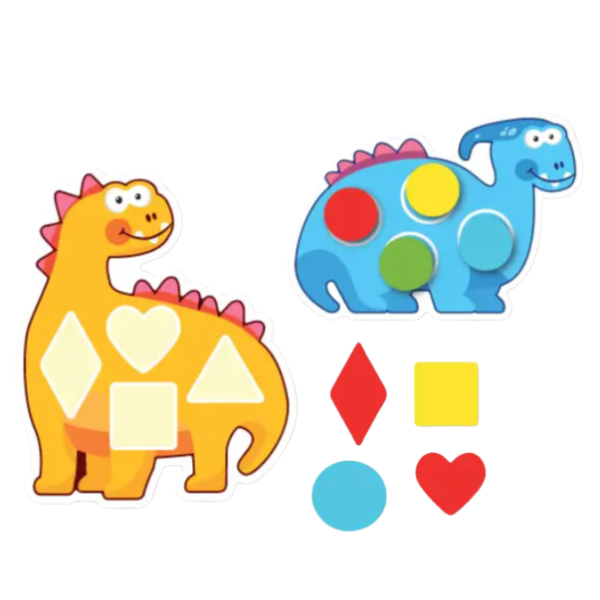 Joc educativ „Dinozauri colorați”, 20 elem. Joc educativ „Dinozauri colorați”, 20 elem.