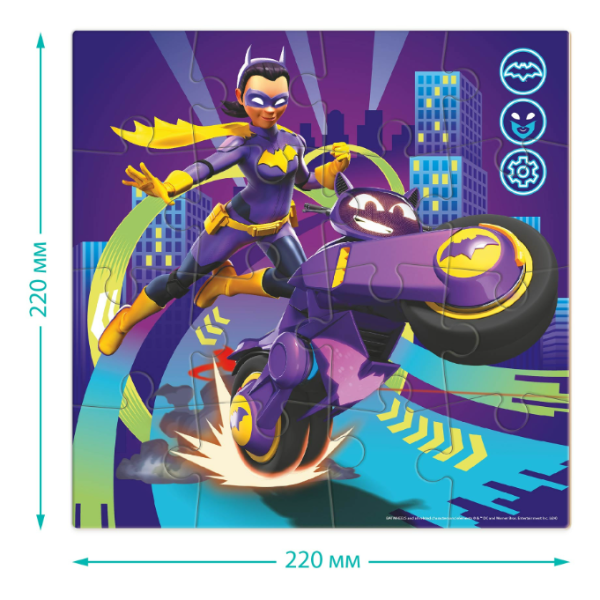 Puzzle „Batwheels: Motocicleta Batgirl Bibi”, seria Progressive, 16 el. Puzzle „Batwheels: Motocicleta Batgirl Bibi”, seria Progressive, 16 el.