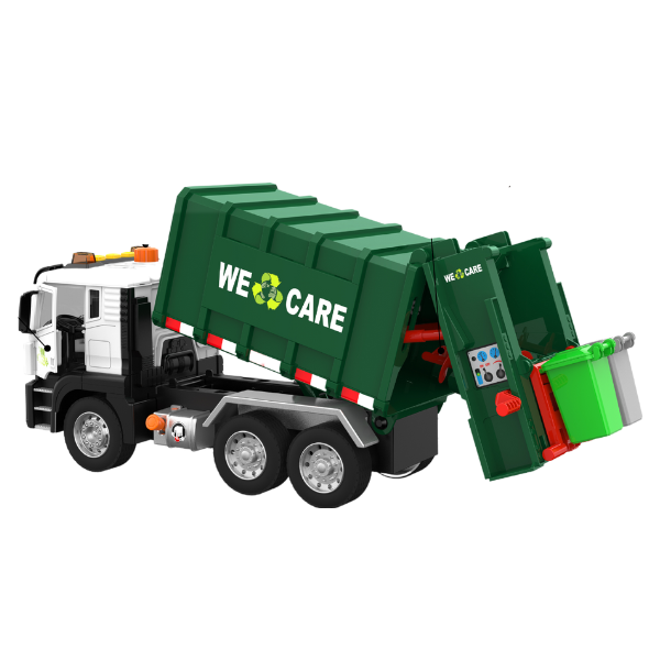 1:10 Camion de gunoi cu inerție (lumină / sunet) 1:10 Camion de gunoi cu inerție (lumină / sunet)