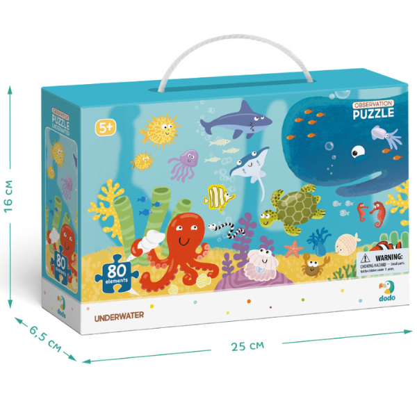 Puzzle „Sub apă”, seria Puzzle de observație, 80 elem. Puzzle „Sub apă”, seria Puzzle de observație, 80 elem.