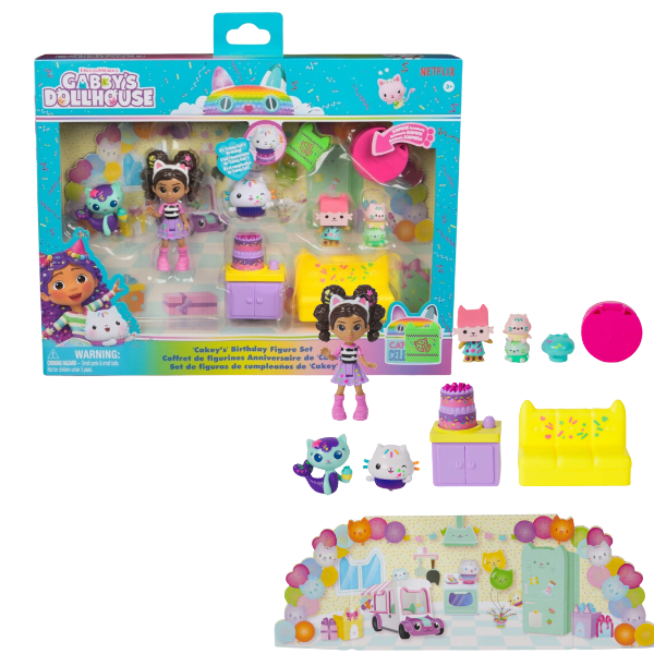 Set de figurine: Cadou aniversar Brioșel, seria „Gabby’s Dollhouse”