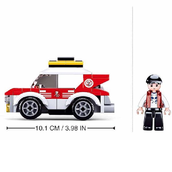 Set de construcție ”Mașină de raliu” cu inerție, 88 elem. Set de construcție ”Mașină de raliu” cu inerție, 88 elem.
