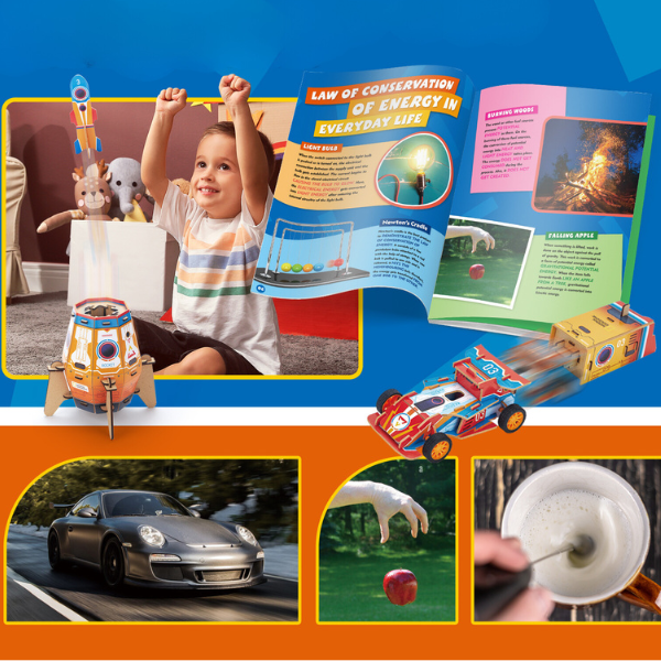 STEM Series 3D puzzle “2 în 1 Rachetă de lansare și mașină de curse” – studiem energia potențială, 88 elem. STEM Series 3D puzzle “2 în 1 Rachetă de lansare și mașină de curse” – studiem energia potențială, 88 elem.