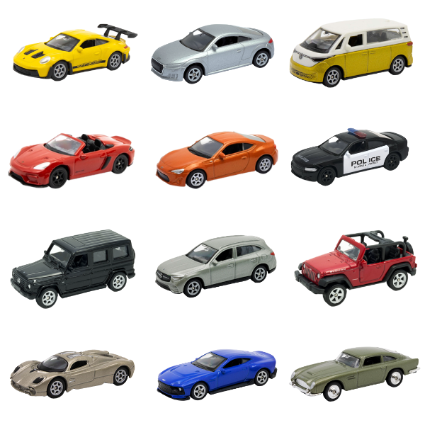 Mașini Metalice de Colecție 1:60 WELLY, 12 modele BLISTER (25A) Mașini Metalice de Colecție 1:60 WELLY, 12 modele BLISTER (25A)